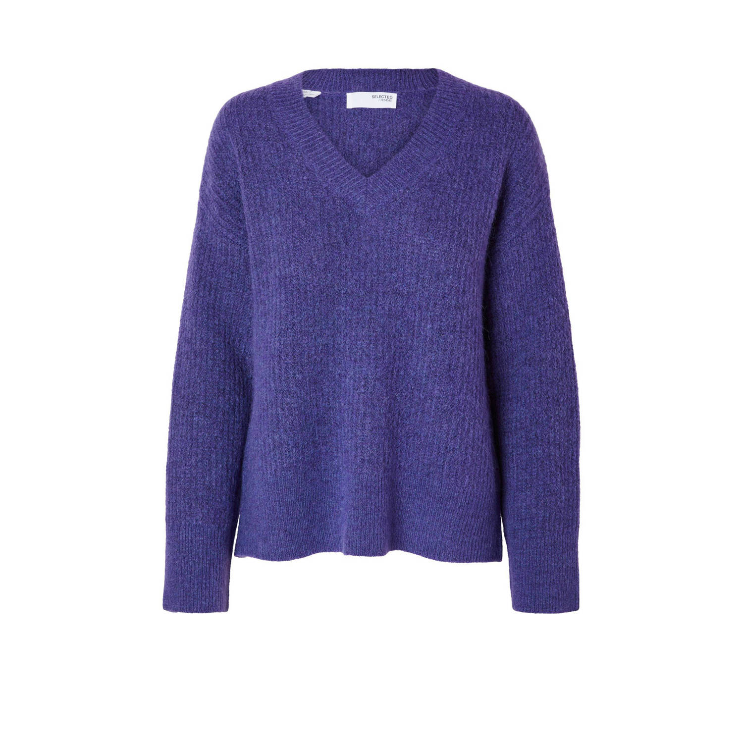 Selected Femme Gebreide pullover met V-hals model 'ALVIA'