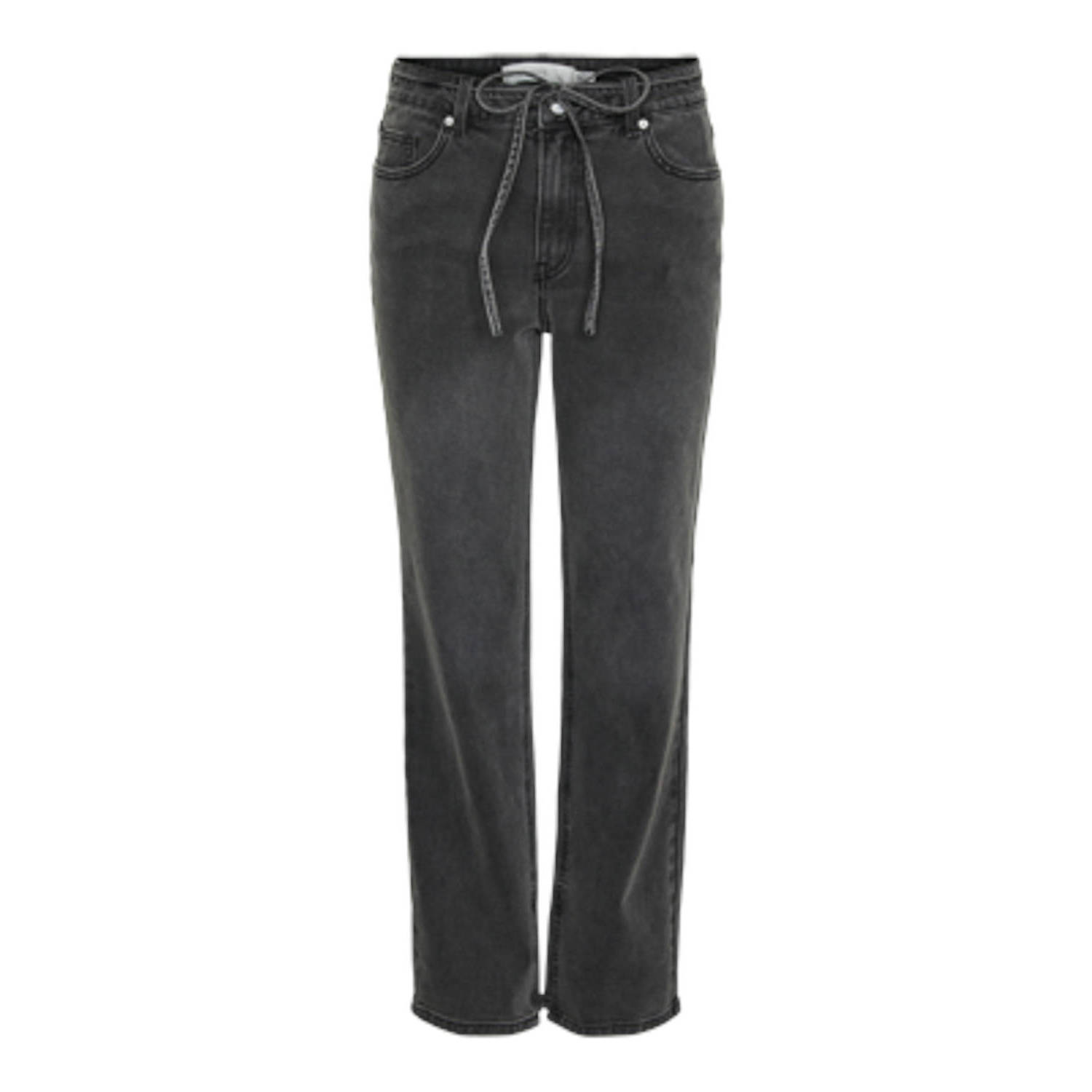 Y.A.S high waist straight leg jeans grey denim