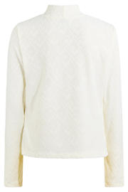 thumbnail: Shoeby longsleeve met hartjes en textuur gebroken wit