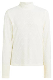 thumbnail: Shoeby longsleeve met hartjes en textuur gebroken wit