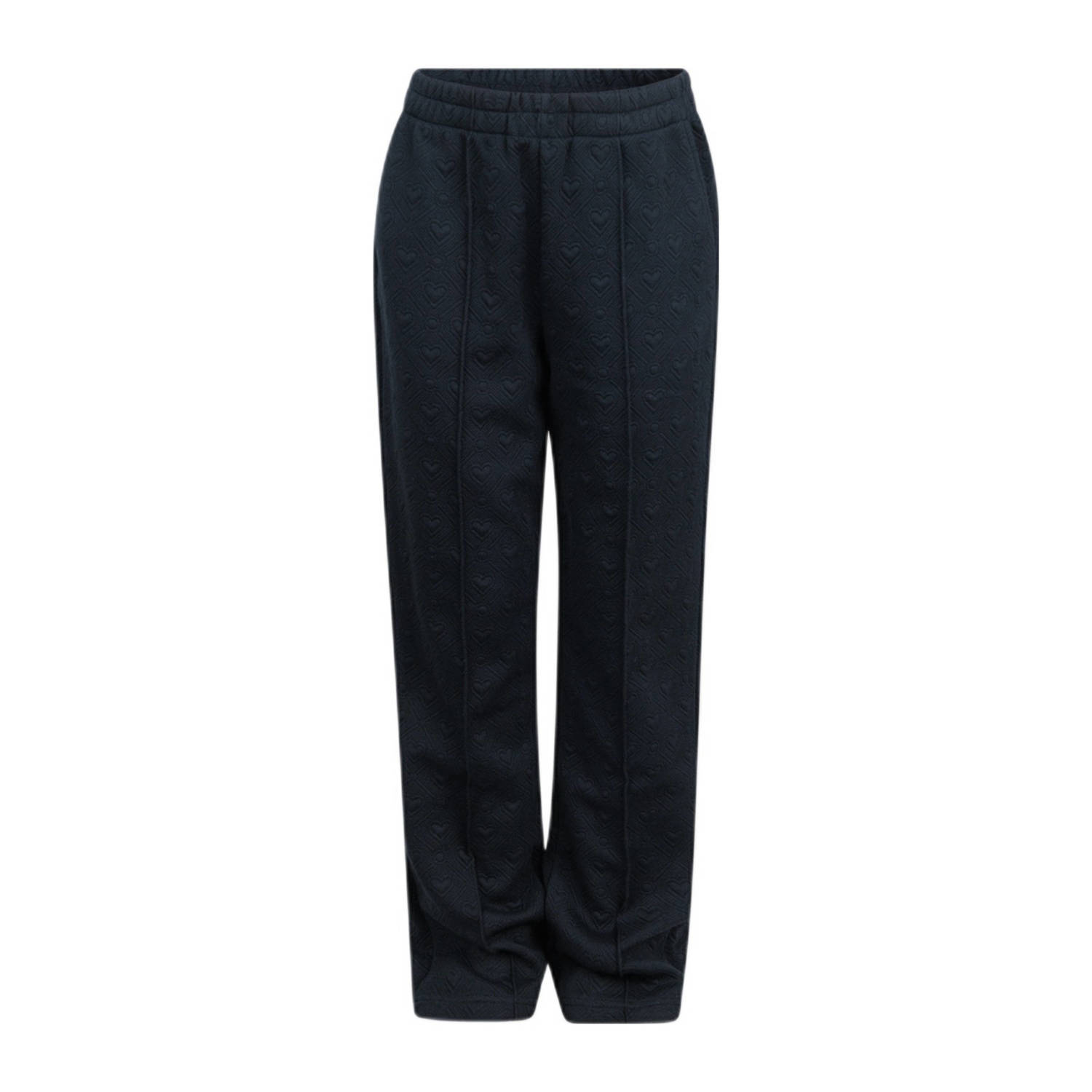 Shoeby broek met hartjes en textuur zwart