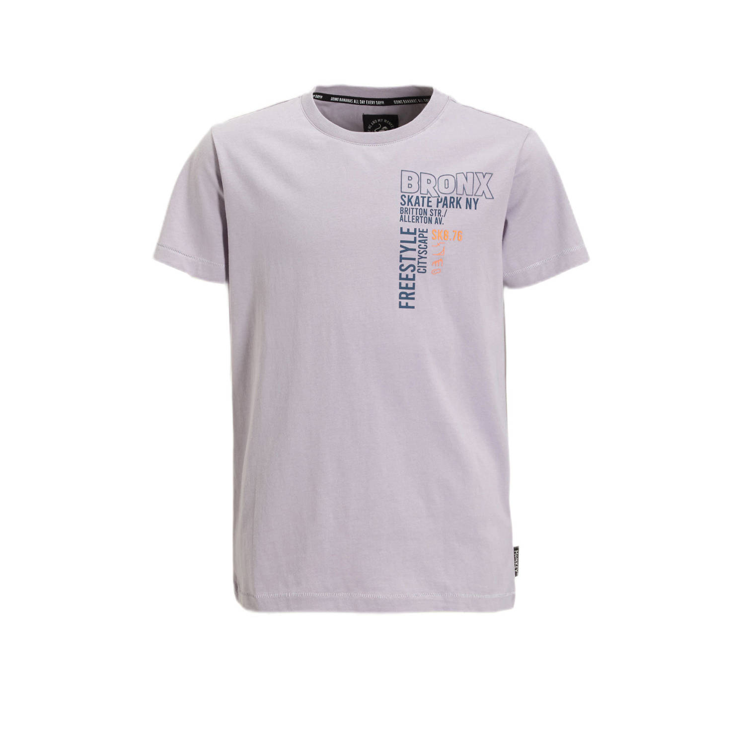 Me & My Monkey T-shirt met printopdruk paars