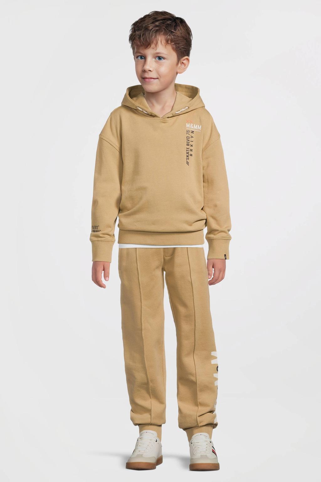 Me & My Monkey hoodie met printopdruk beige