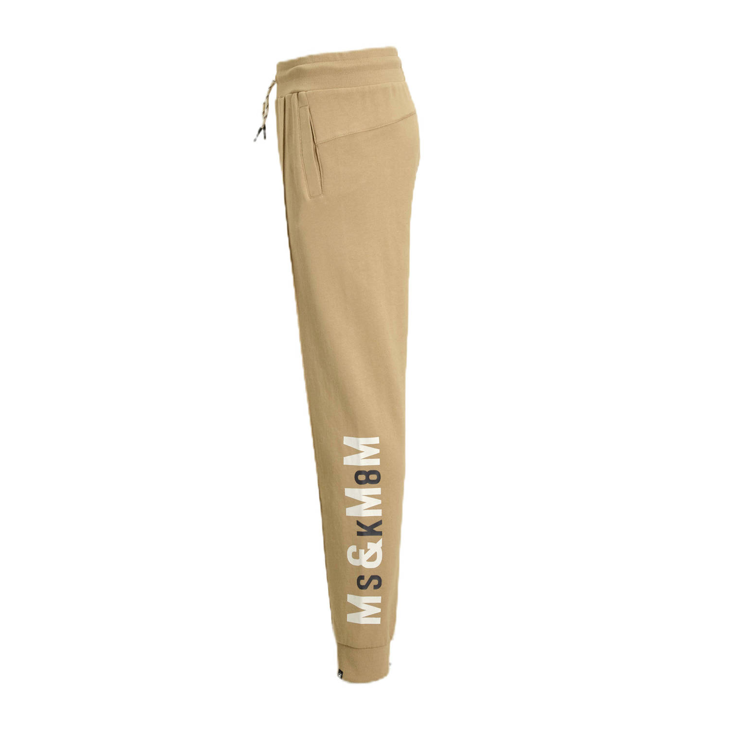 Me & My Monkey joggingbroek met printopdruk beige