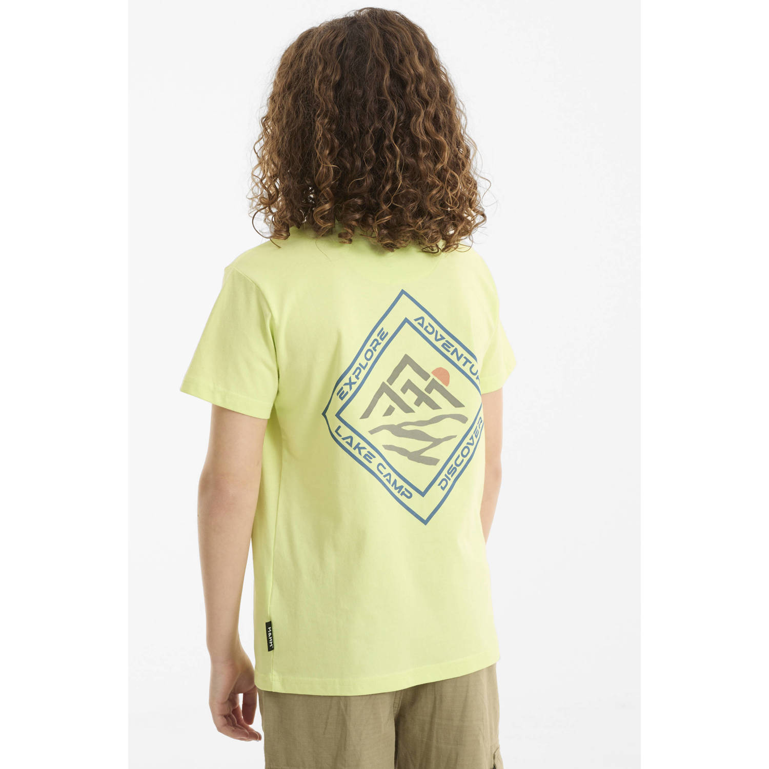 Me & My Monkey T-shirt met printopdruk limegroen