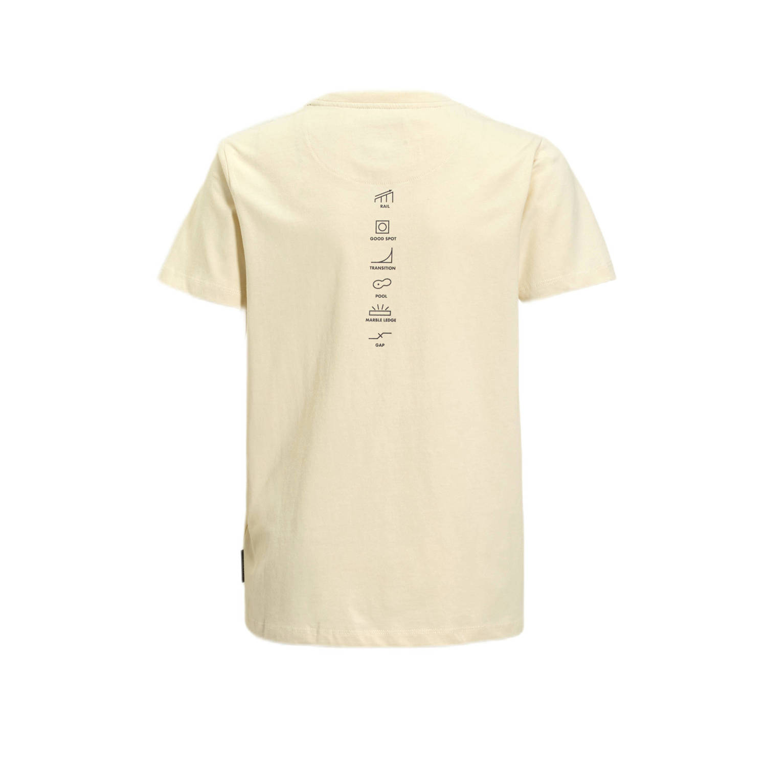 Me & My Monkey T-shirt met printopdruk beige