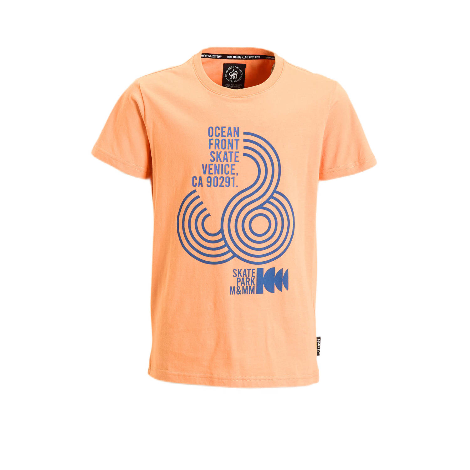 Me & My Monkey T-shirt met printopdruk oranje