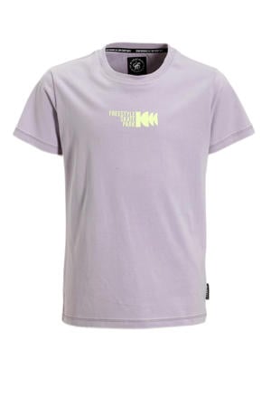 T-shirt met printopdruk paars