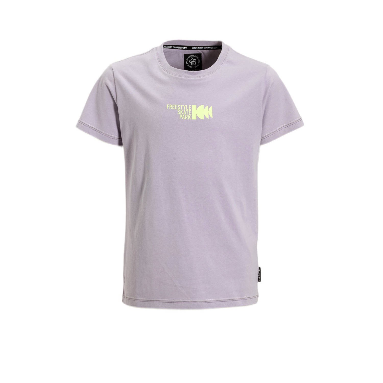 Me & My Monkey T-shirt met printopdruk paars