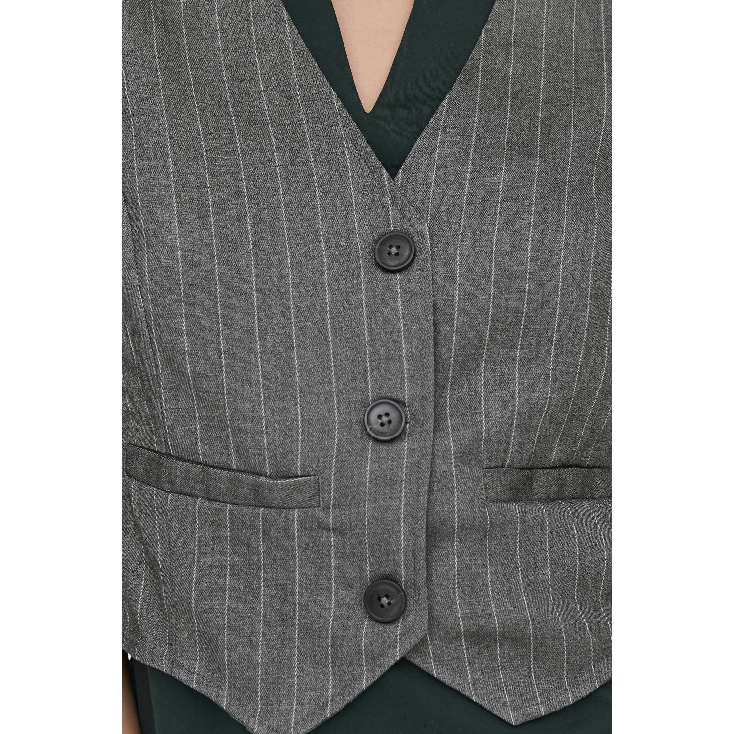 JDY gilet met krijtstreep