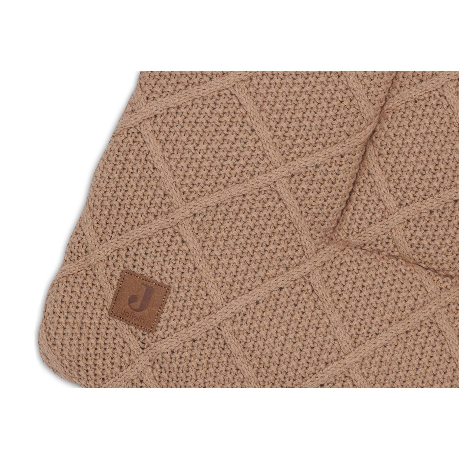Jollein boxkleed Check Knit Biscuit