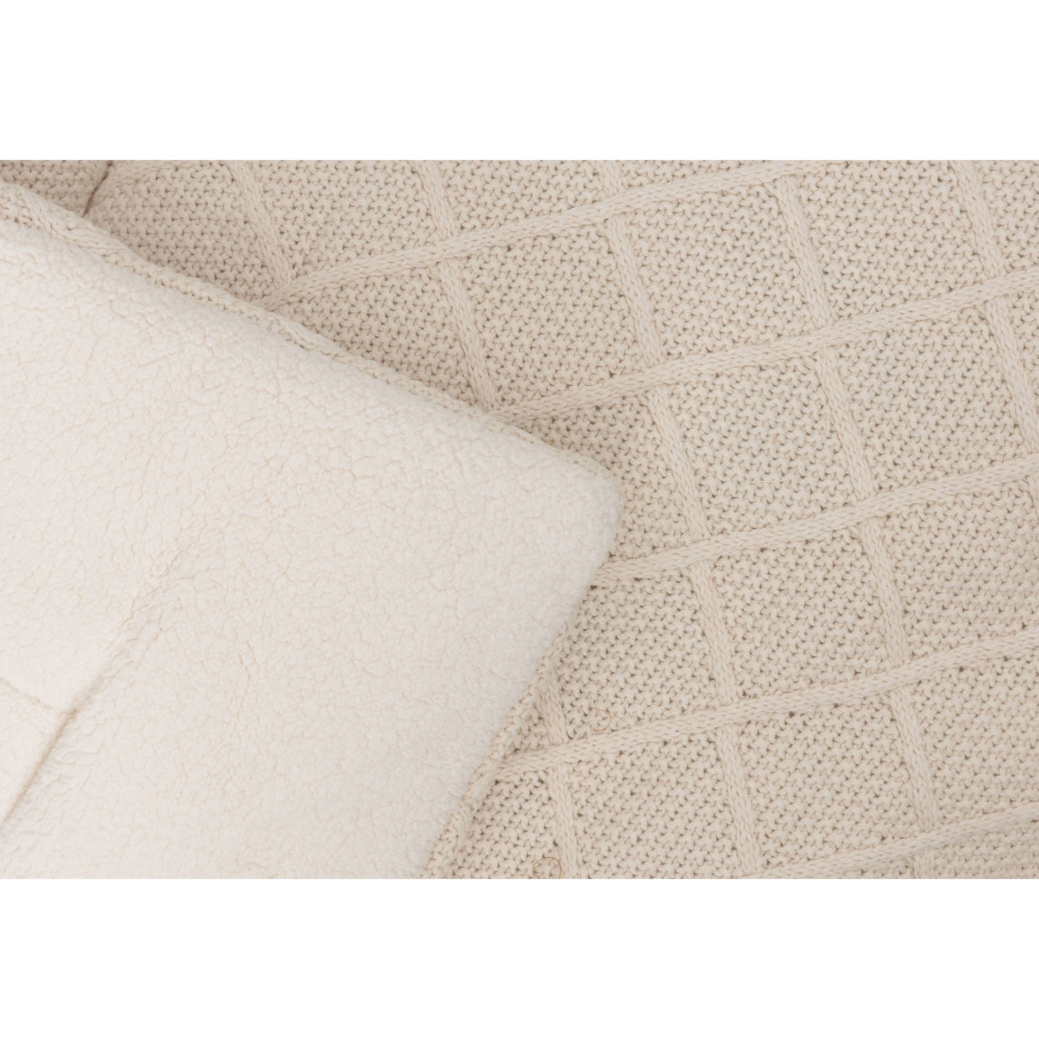 Jollein boxkleed Check Knit Oatmeal