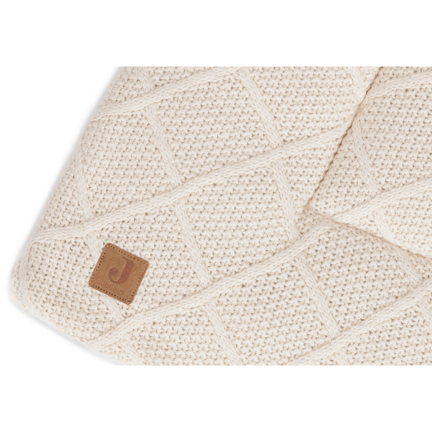 Jollein boxkleed Check Knit Oatmeal