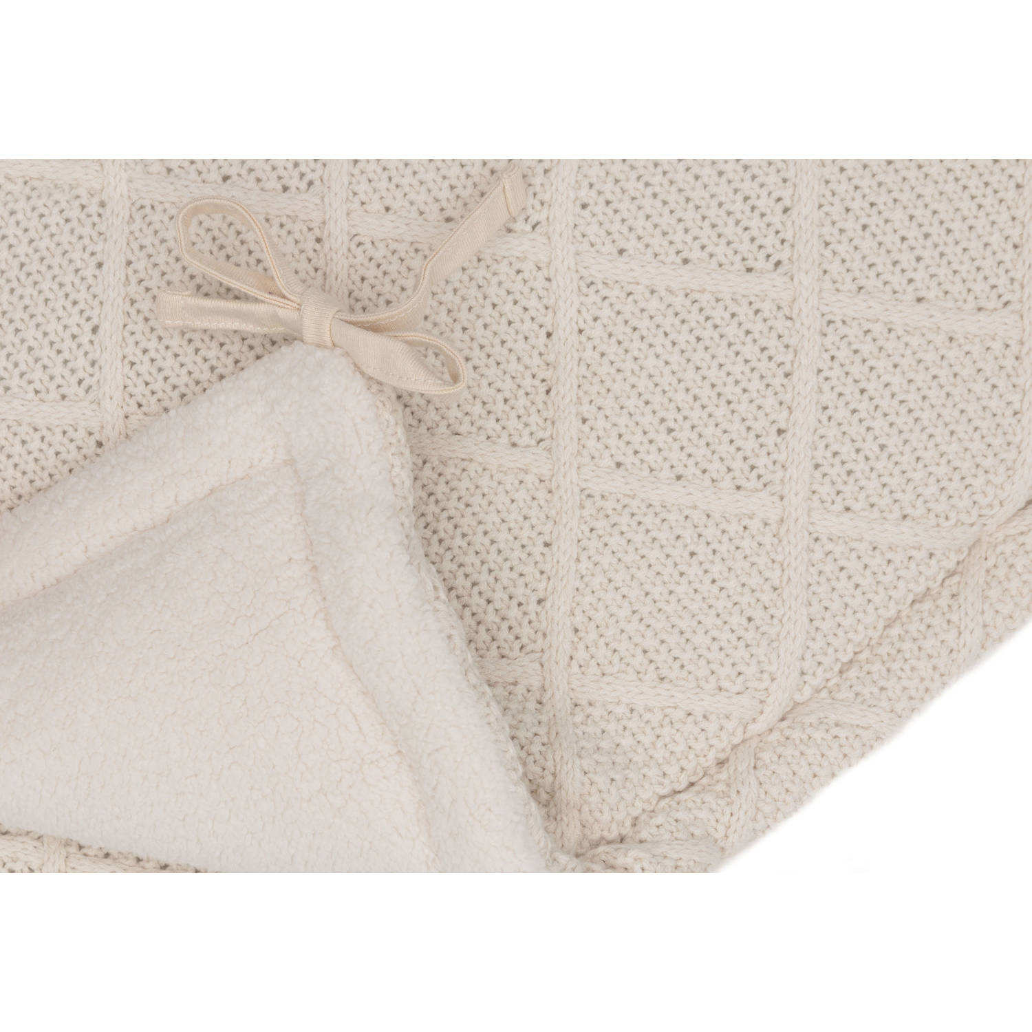 Jollein boxbumper Check Knit Oatmeal