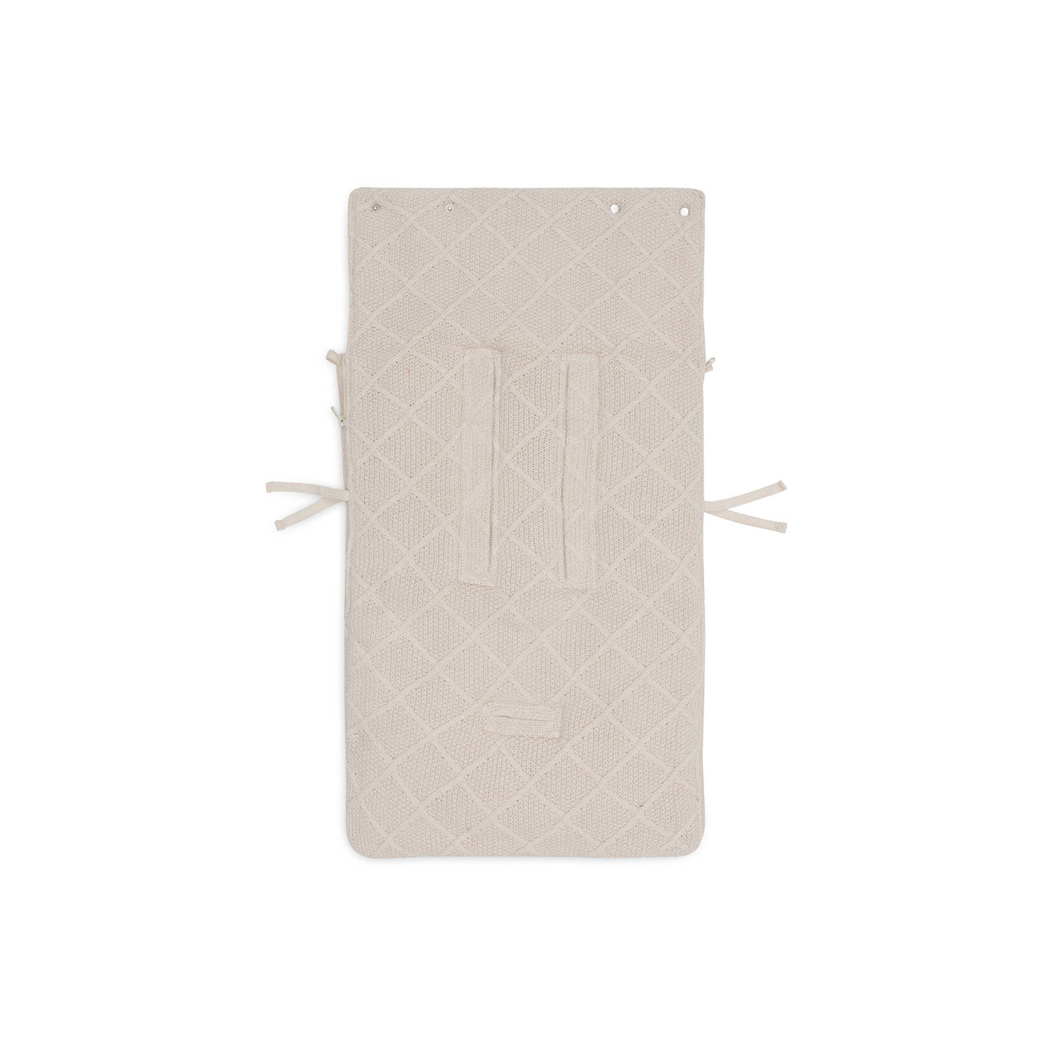 Jollein voetenzak groep 0+ 3 5 punts Check Knit Oatmeal