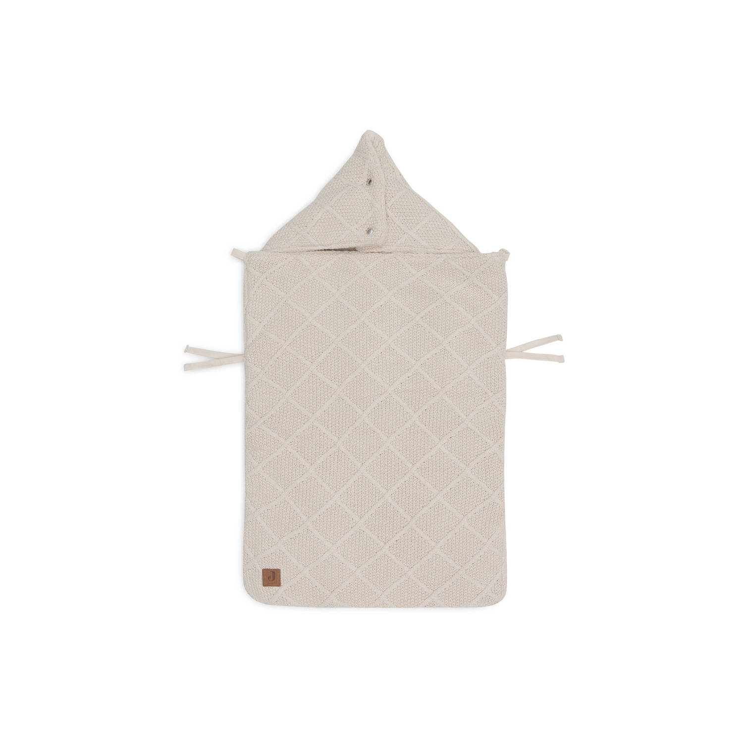 Jollein voetenzak groep 0+ 3 5 punts Check Knit Oatmeal