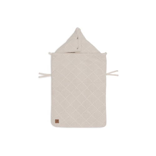 Jollein voetenzak groep 0+ 3/5 punts Check Knit - Oatmeal afbeelding