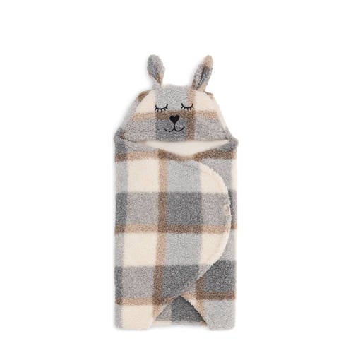 Jollein wikkeldeken Bunny Check - Boucle afbeelding