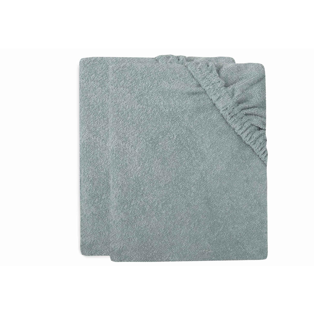 Jollein badstof aankleedkussenhoes - Sea Green (set van 2)