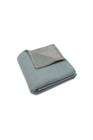 wiegdeken Cosy Knit - Sea Green/Velvet