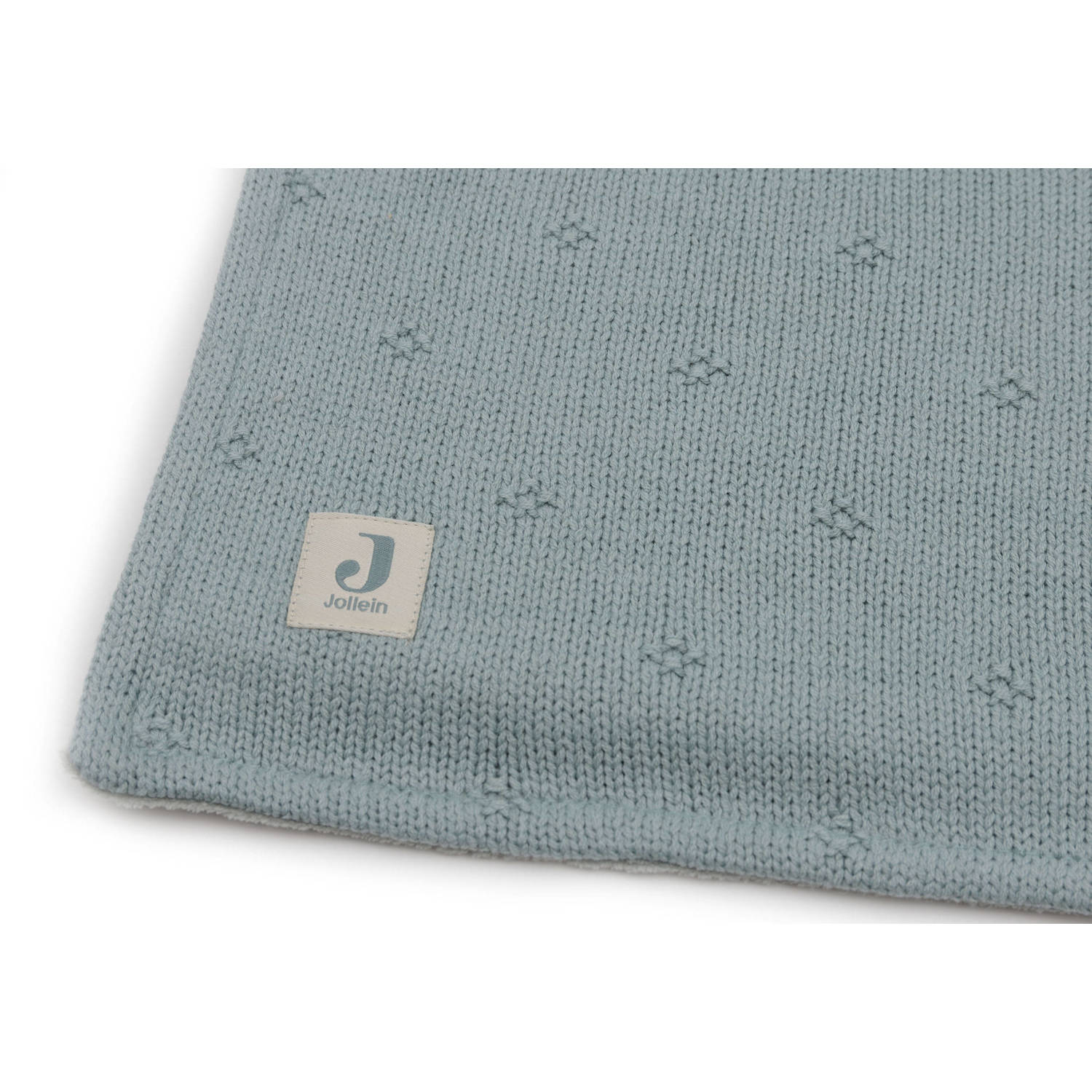 Jollein Deken Ledikant 100x150cm Cosy Knit Sea Green Velvet