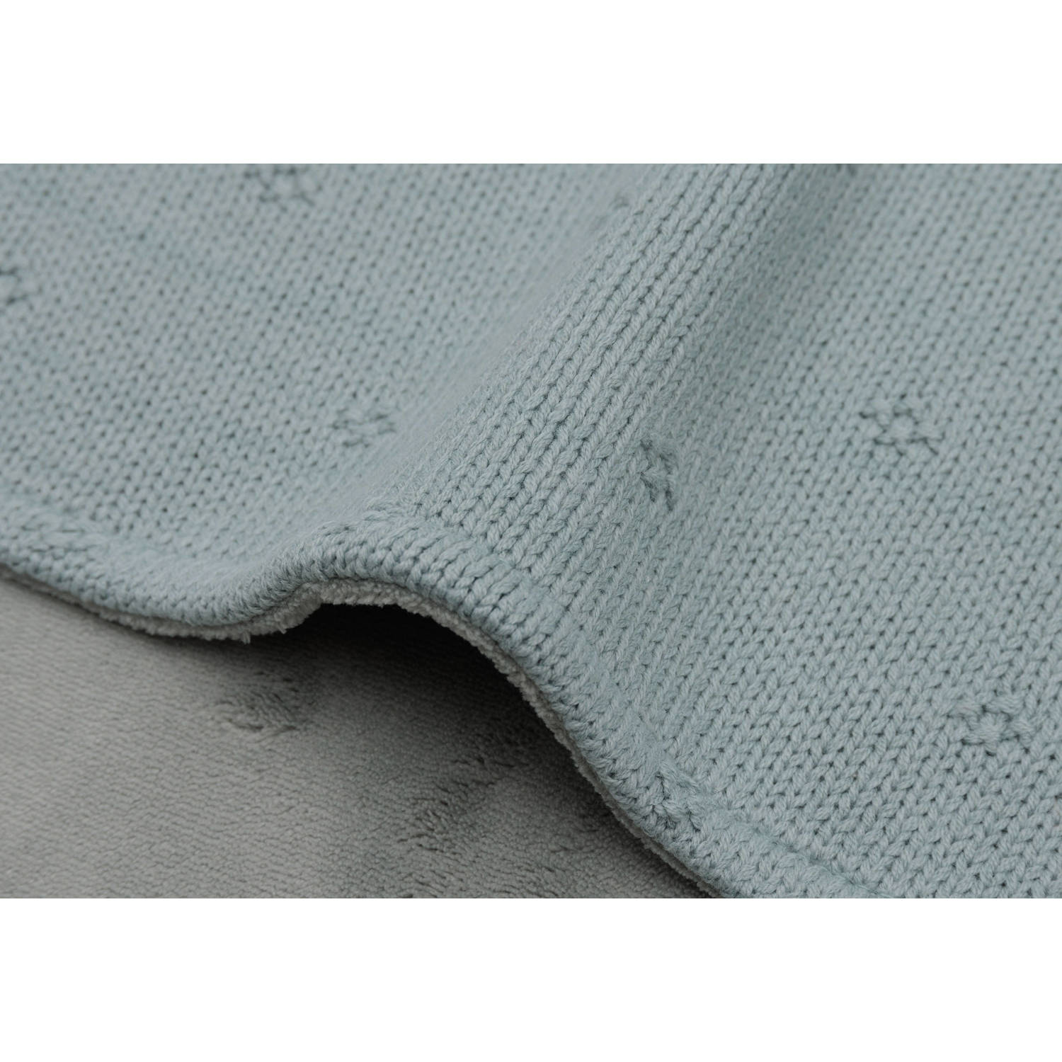 Jollein Deken Ledikant 100x150cm Cosy Knit Sea Green Velvet