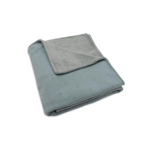 ledikant deken Cosy Knit - Sea Green/Velvet