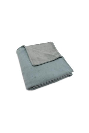 ledikant deken Cosy Knit - Sea Green/Velvet