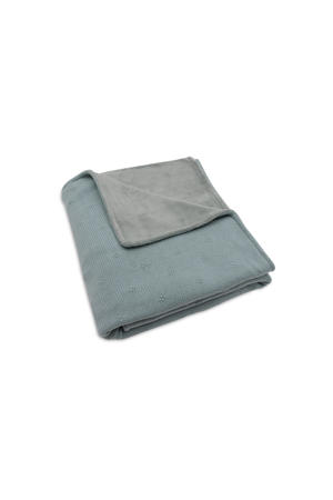 ledikant deken Cosy Knit - Sea Green/Velvet