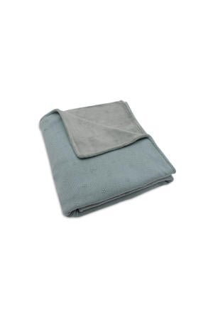 ledikant deken Cosy Knit - Sea Green/Velvet