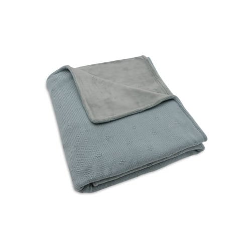 Jollein Deken Ledikant 100x150cm Cosy Knit - Sea Green/Velvet afbeelding