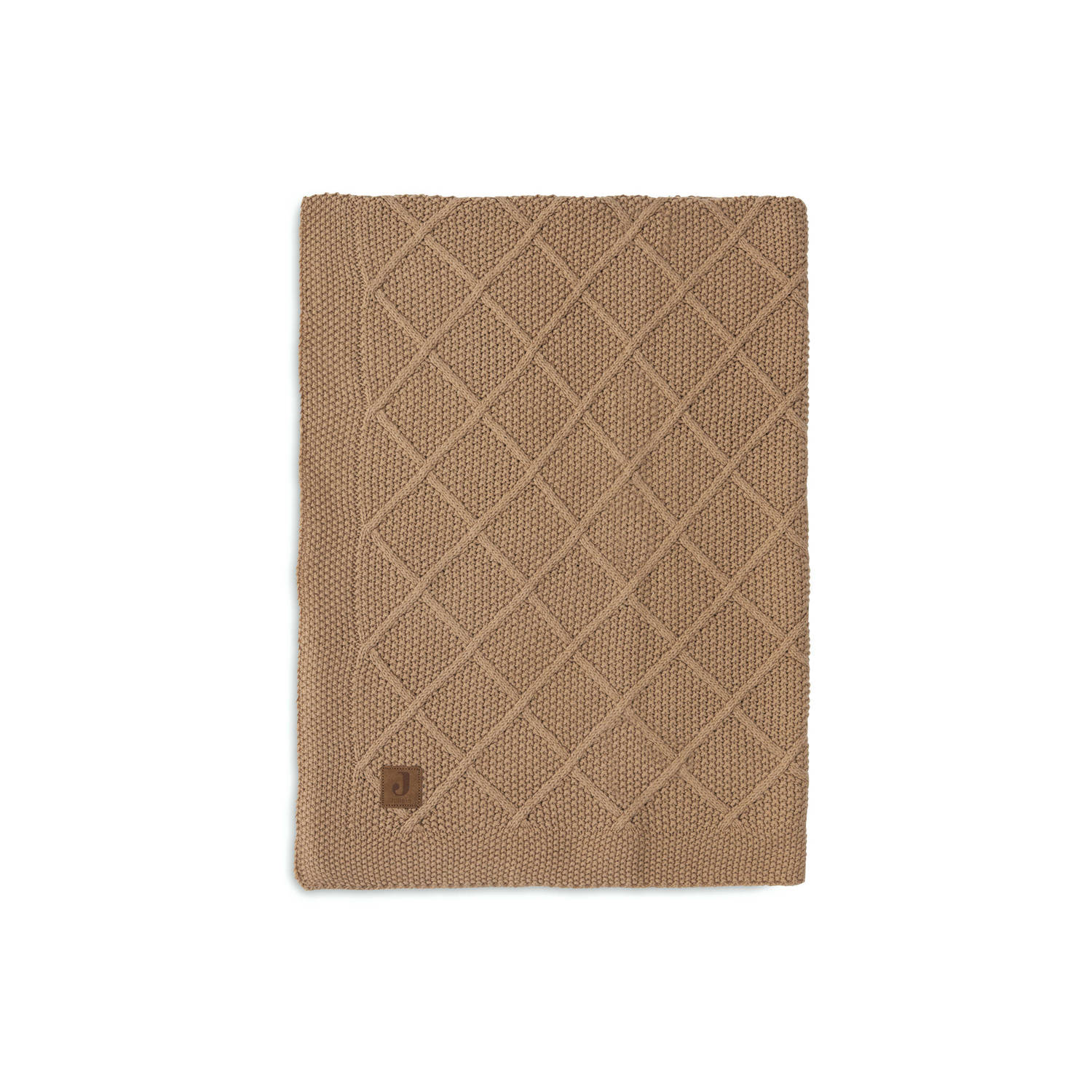 Jollein ledikantdeken Check Knit Biscuit