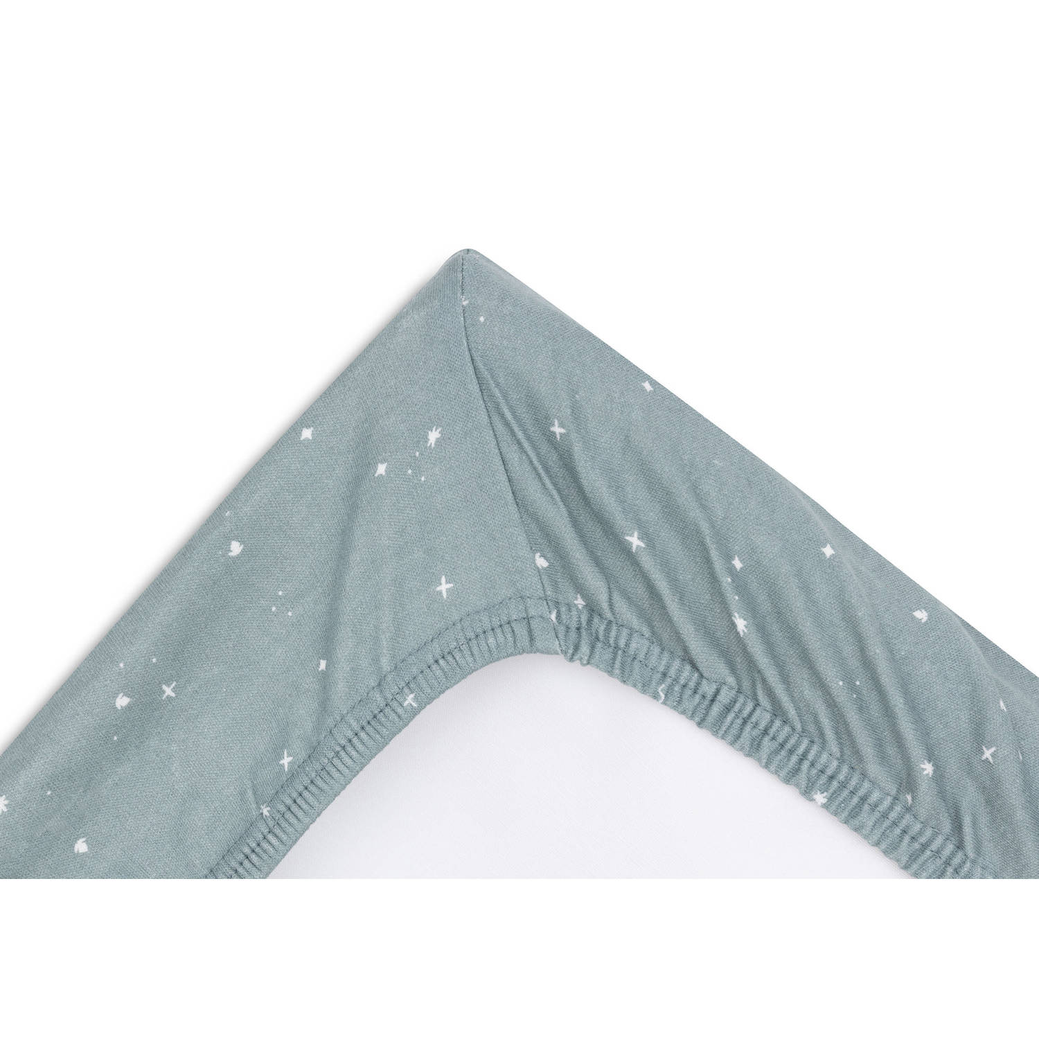 Jollein jersey aankleedkussenhoes Twinkling Sea Green