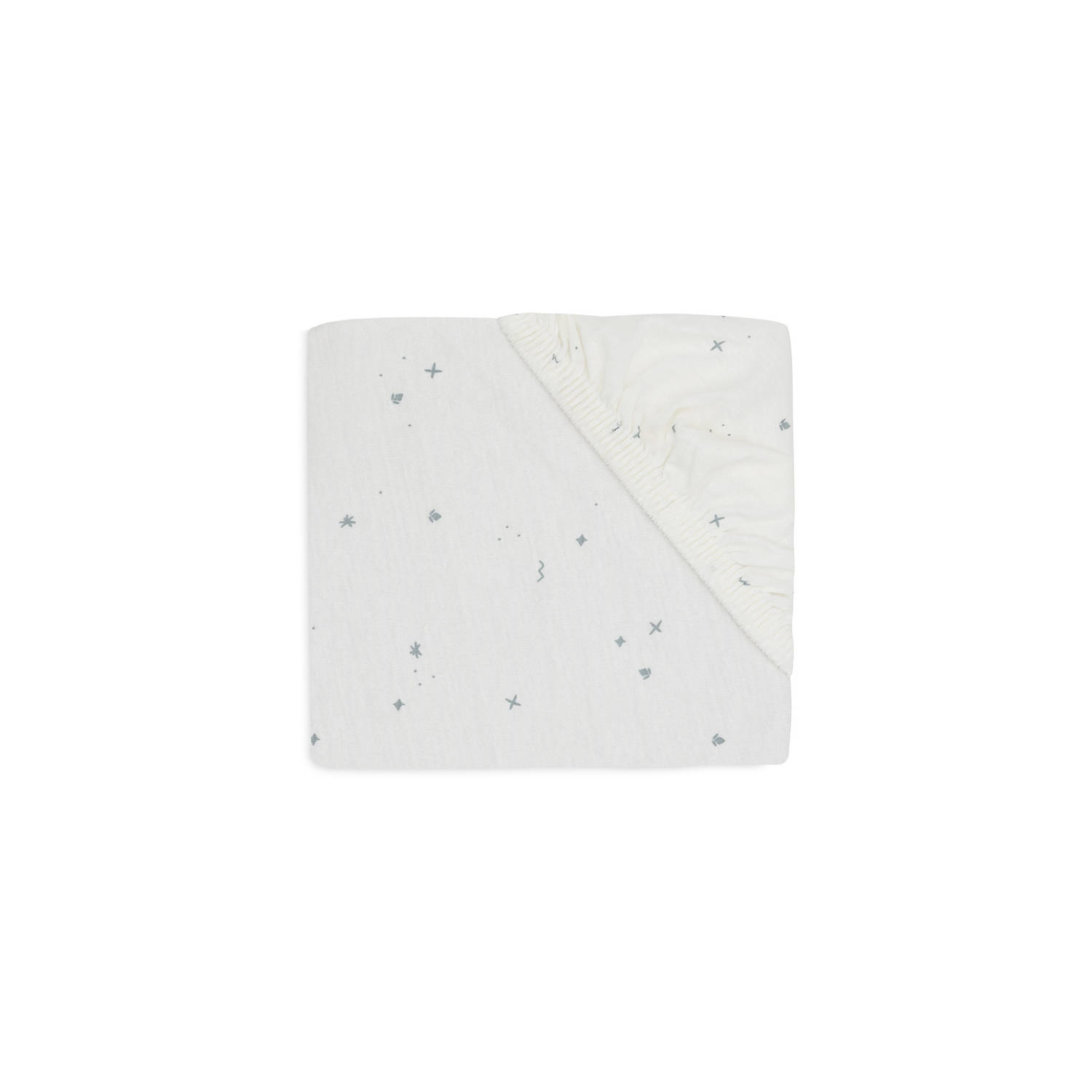 Jollein jersey ledikant hoeslaken Twinkling Sea Green (140x70 cm)