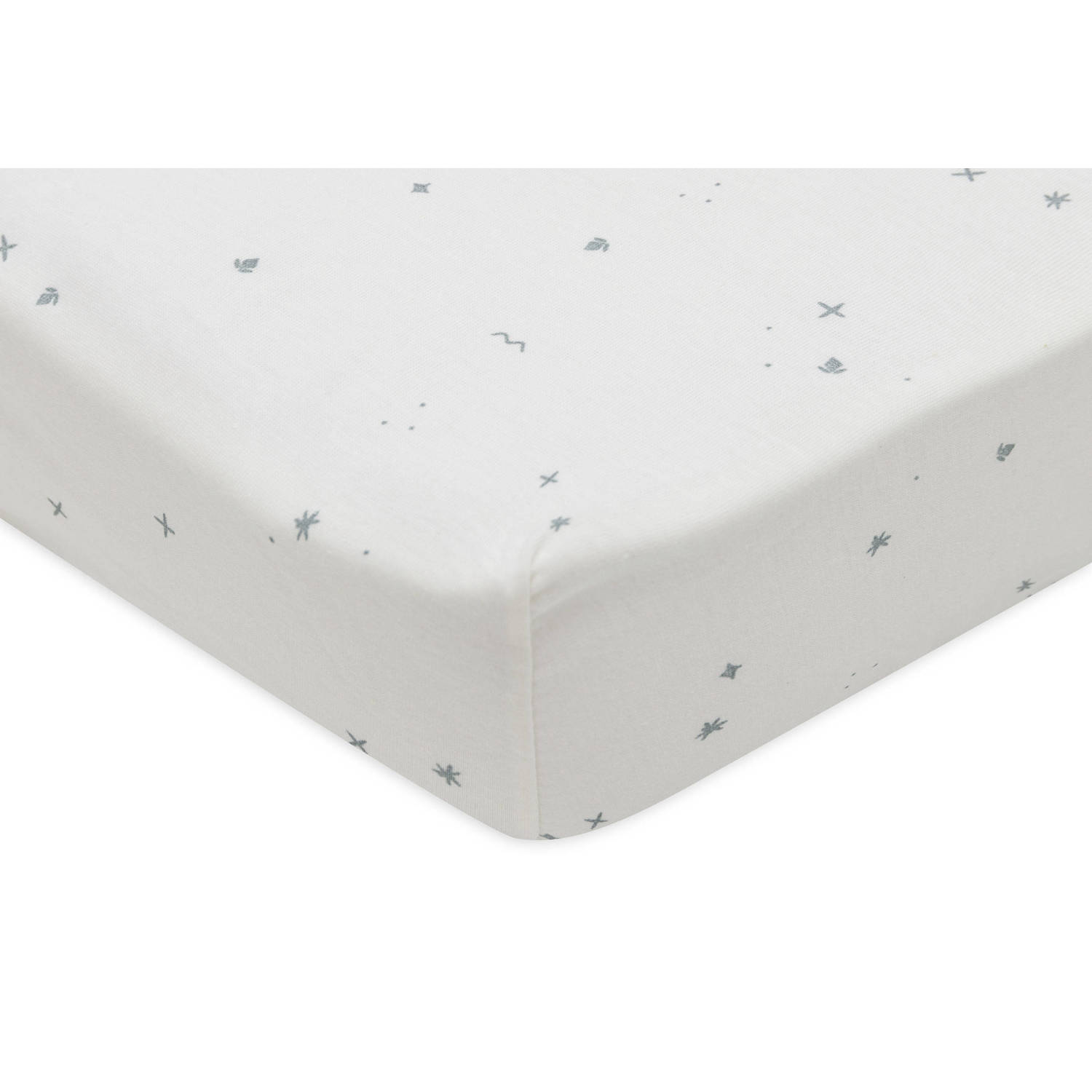 Jollein jersey ledikant hoeslaken Twinkling Sea Green (140x70 cm)