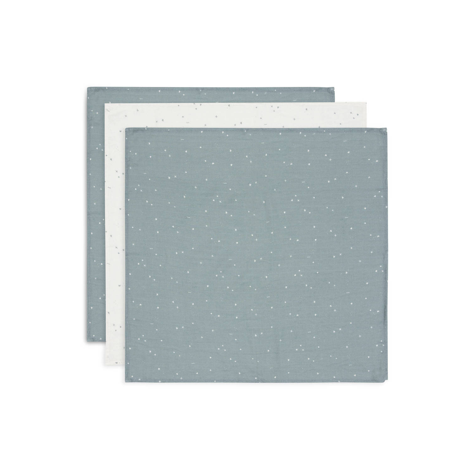 Jollein hydrofiele doek small set van 3 Twinkling Sea Green
