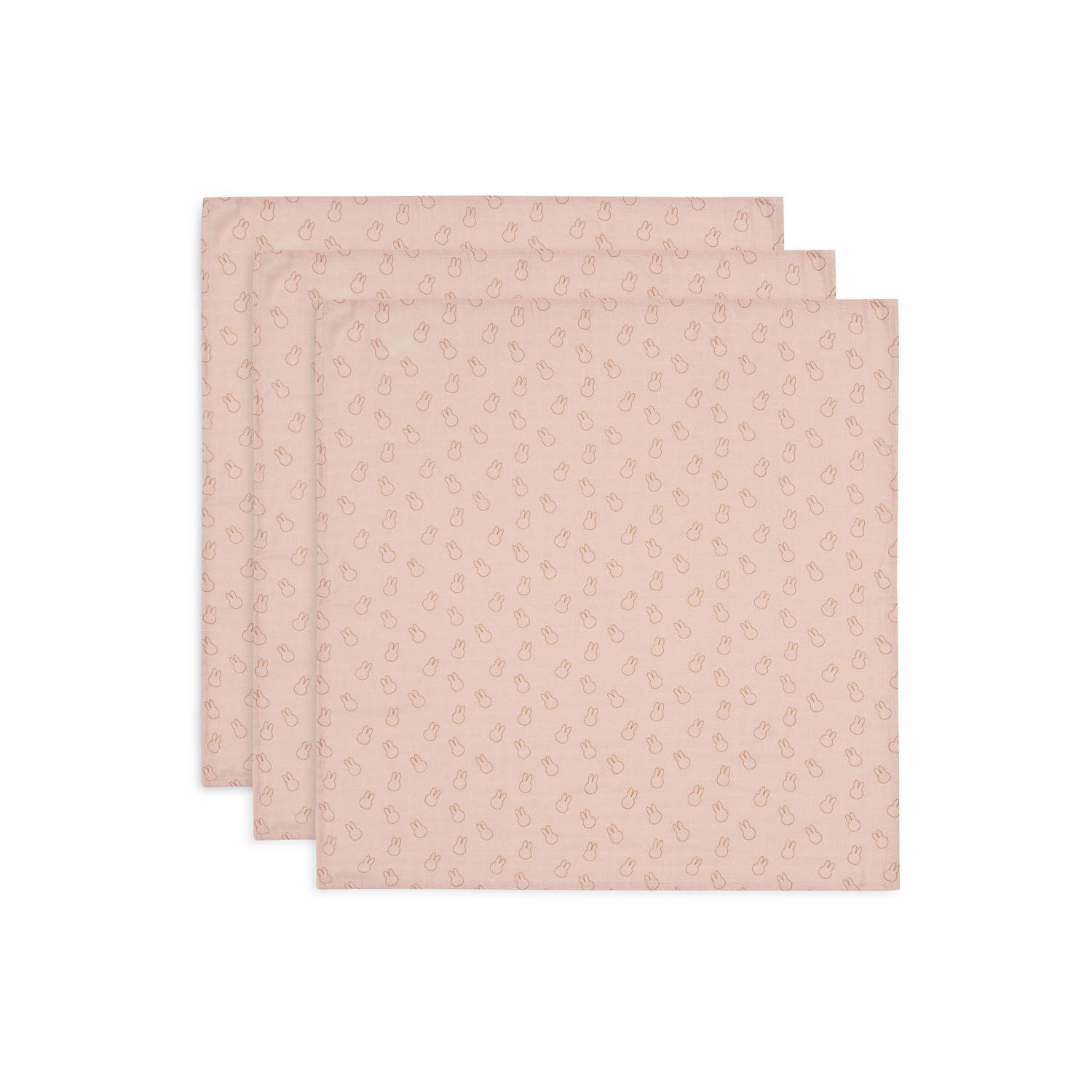 Jollein hydrofiele doek small set van 3- Miffy Silhouettes Wild Rose