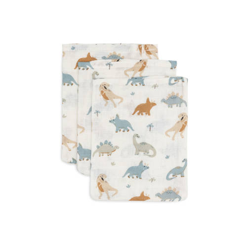 Jollein hydrofiel washandje - set van 3 Roarsome afbeelding