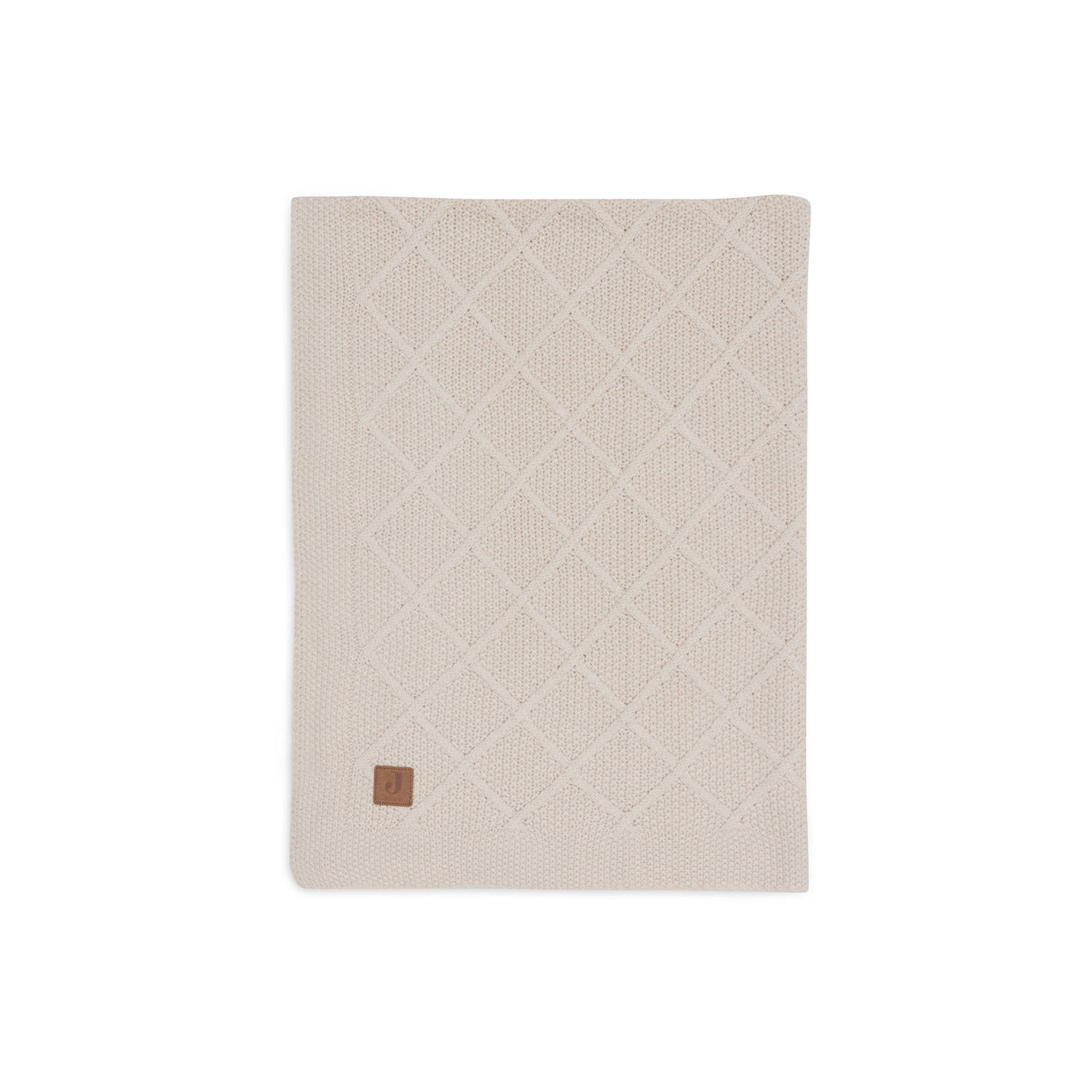 Jollein ledikantdeken Check Knit Oatmeal