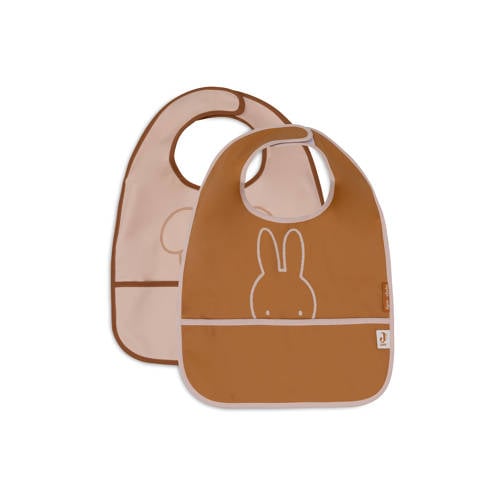 Jollein waterproof slab Miffy Peekaboo - set van 2 Wild Rose afbeelding
