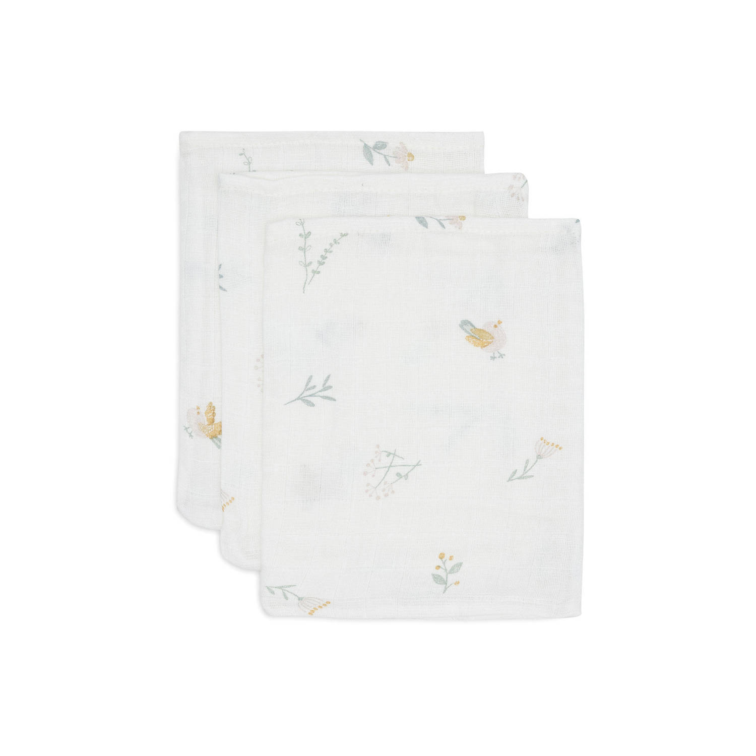 Jollein hydrofiel washandje set van 3 Lovely Birds