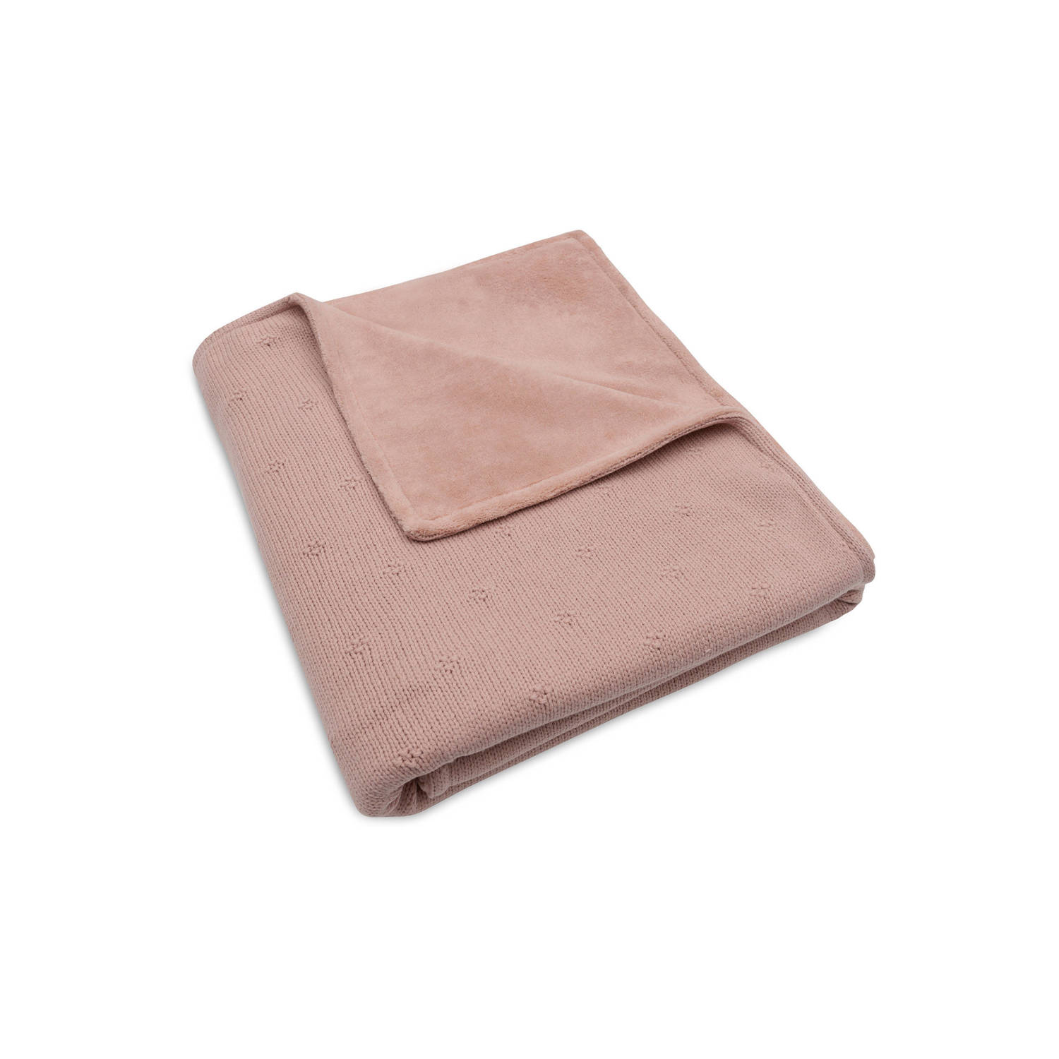 Jollein ledikant deken Cosy Knit Wild Rose Velvet