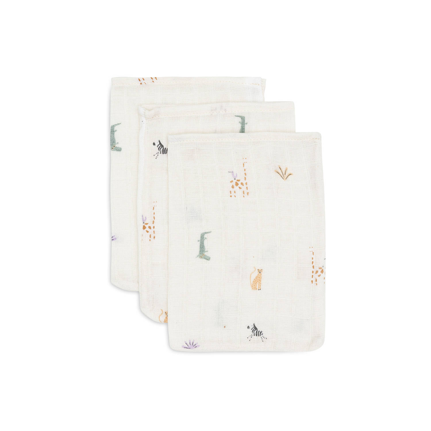 Jollein hydrofiel washandje Jungle Jambo set van 3