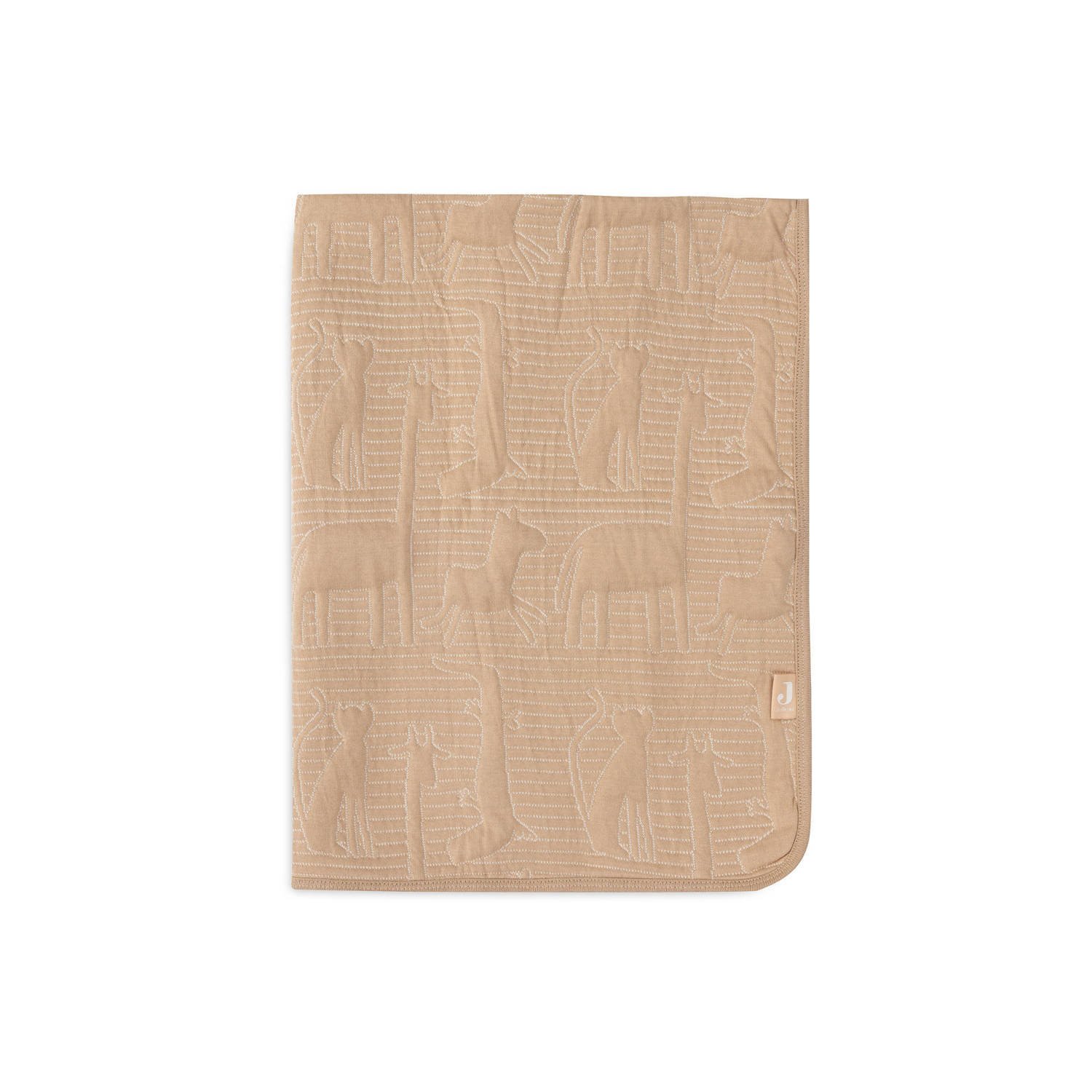 Jollein reversible ledikantdeken Jungle Jambo Biscuit Oatmeal