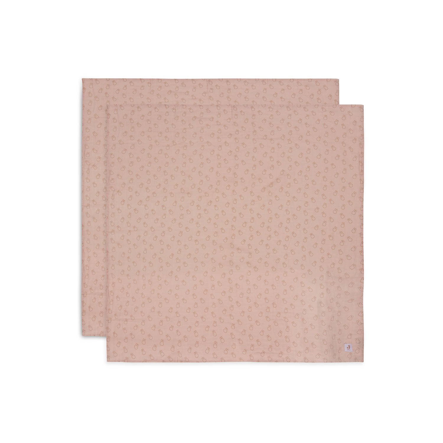 Jollein hydrofiele doek large Miffy Silhouettes set van 2 Wild Rose