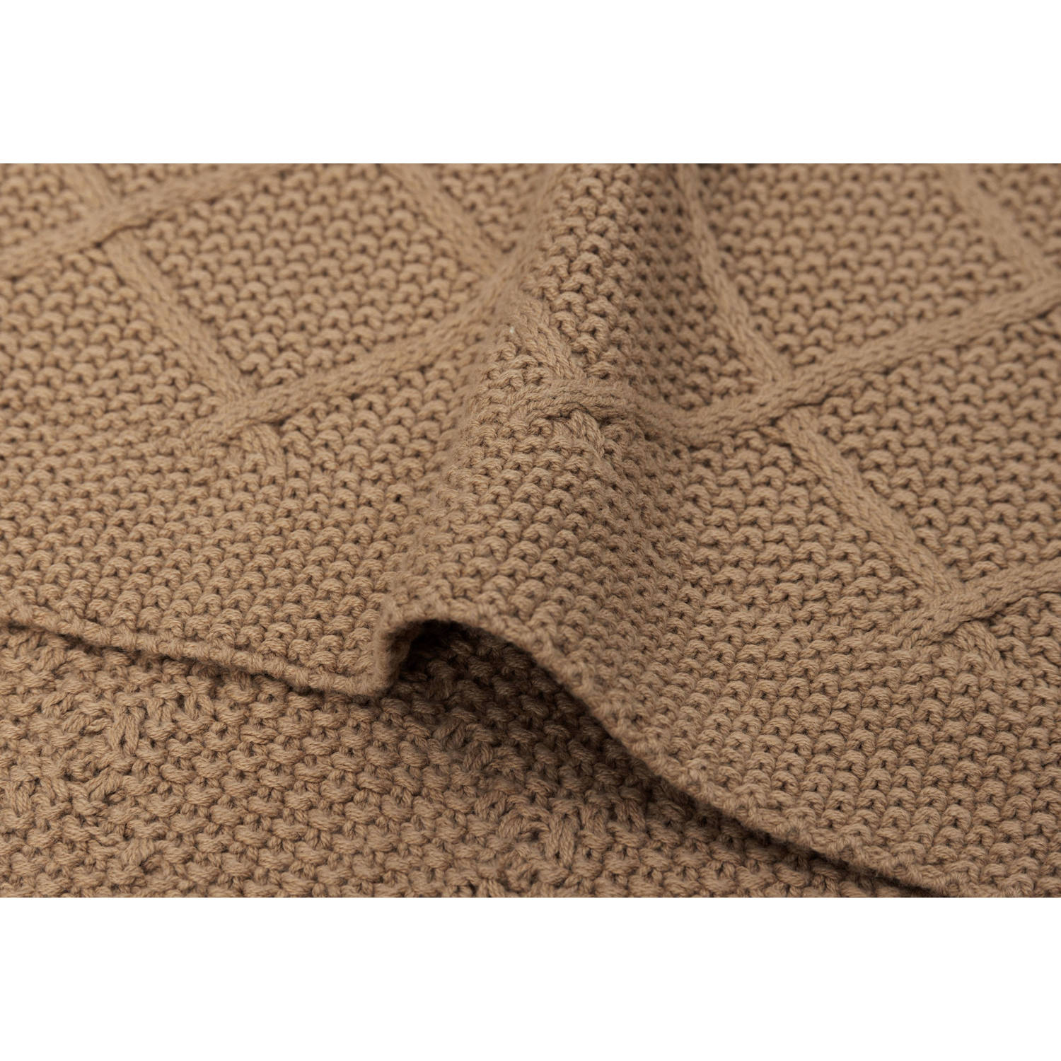 Jollein wiegdeken Check Knit Biscuit