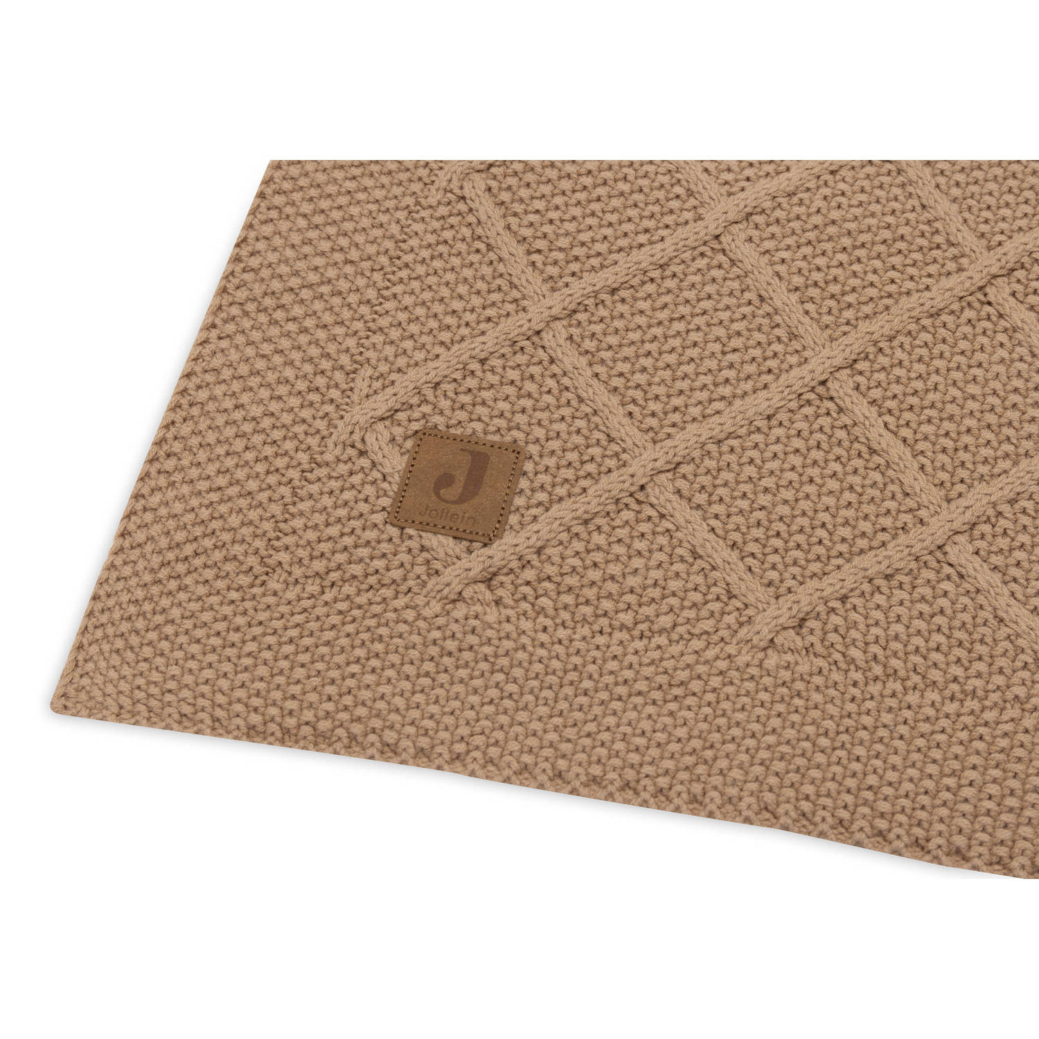 Jollein wiegdeken Check Knit Biscuit