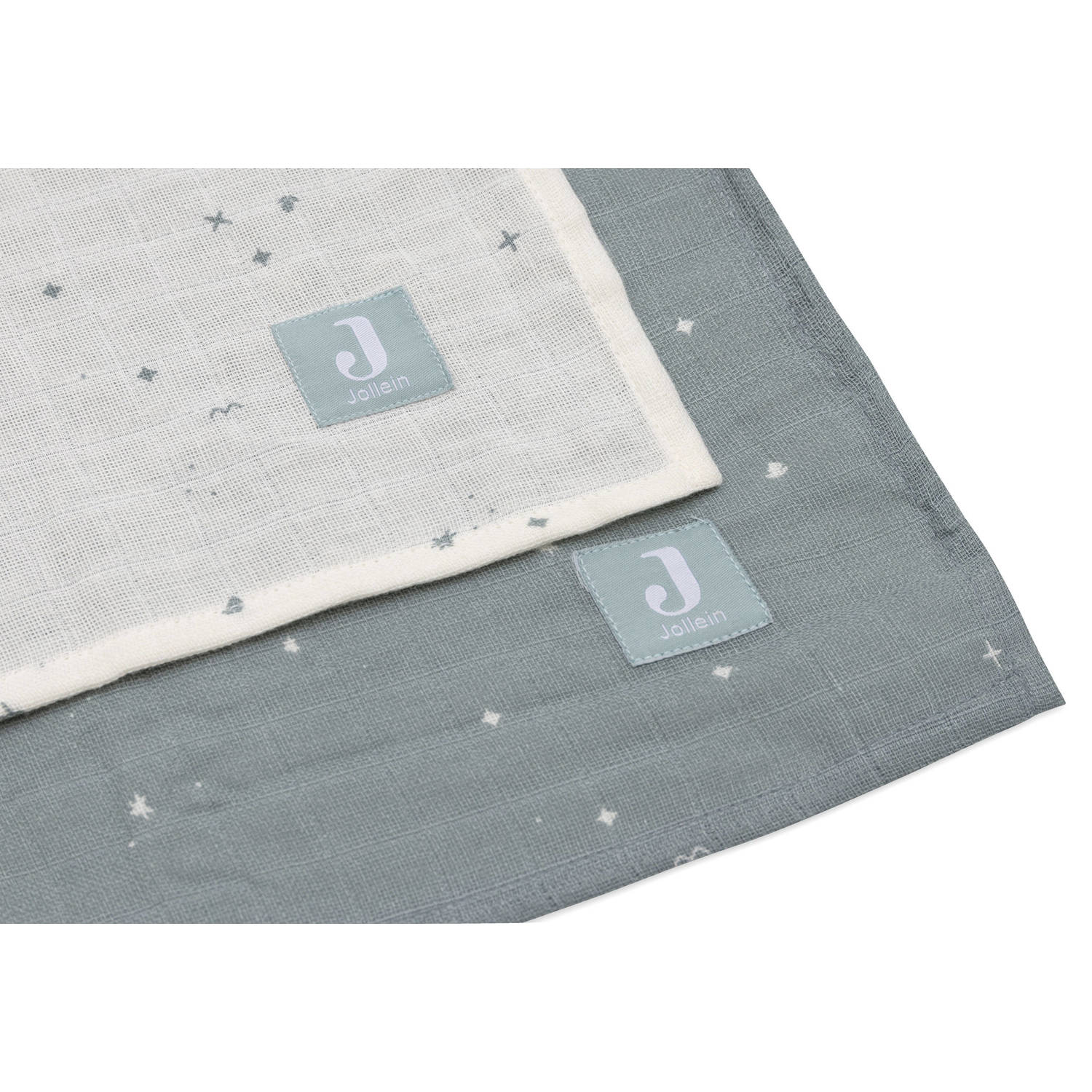 Jollein hydrofiele doek large set van 2 Twinkling Sea Green