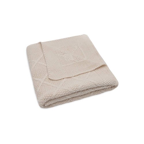 Jollein wiegdeken Check Knit - Oatmeal afbeelding