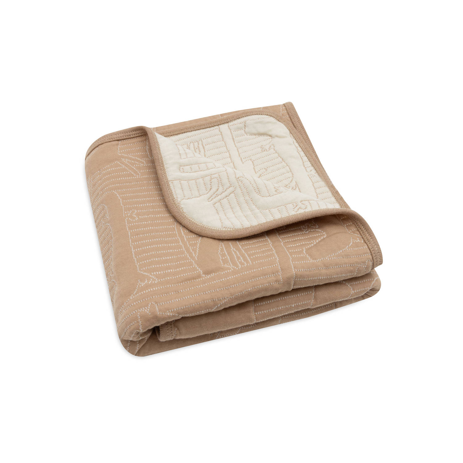 Jollein reversible wiegdeken Jungle Jambo Biscuit Oatmeal